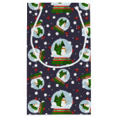 Snowman Snow Globes Kleine Geschenktüte (Rückseite)