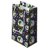 Snowman Snow Globes Kleine Geschenktüte (Rückseite Schrägansicht)