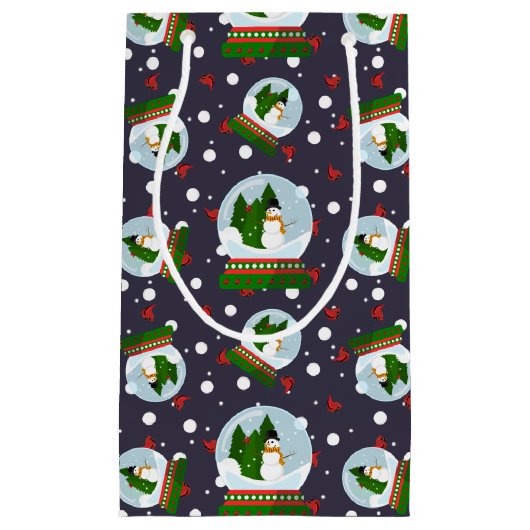 Snowman Snow Globes Kleine Geschenktüte (Vorderseite)