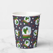 Snowman Snow Globes Pappbecher (Links)