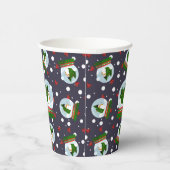 Snowman Snow Globes Pappbecher (Rechts)