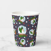 Snowman Snow Globes Pappbecher (Vorderseite)
