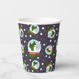 Snowman Snow Globes Pappbecher