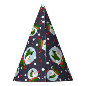 Snowman Snow Globes Partyhütchen (Rückseite)