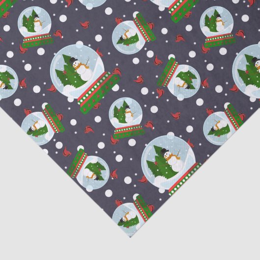 Snowman Snow Globes Seidenpapier (Ausschnitt)