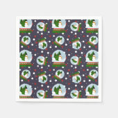 Snowman Snow Globes Serviette (Vorderseite)