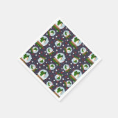 Snowman Snow Globes Serviette (Ecke)