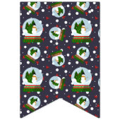 Snowman Snow Globes Wimpelkette (Zweite Fahne)