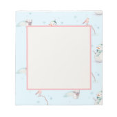 Snowman Snowball Design Notizblock (Vorderseite)