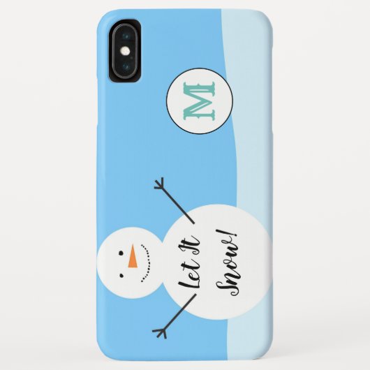 Snowman Snowball Festivals Winter Custom Monogram Case-Mate iPhone Hülle (Rückseite)