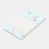 Snowman Snowball Gerahmte Textbox Design Post-it Klebezettel (angewinkelt)