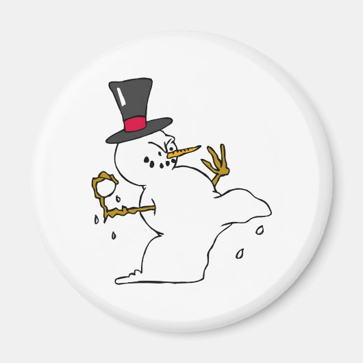 Snowman Snowball-Kampf Magnet (Vorne)