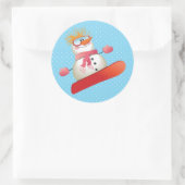 Snowman Snowboarden Sticker 3 Zoll (Blatt 6) (Tasche)