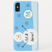 Snowman Snowflake Festivals Winter Custom Monogram Case-Mate iPhone Hülle (Rückseite)