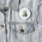Snowman Snowflake, Merry Christmas Tree, Xmas Holi Button (Beispiel)