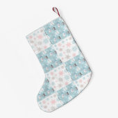 Snowman Snowflake Niedlicher Weihnachts-Strumpf Kleiner Weihnachtsstrumpf (Rückseite (Hängend))