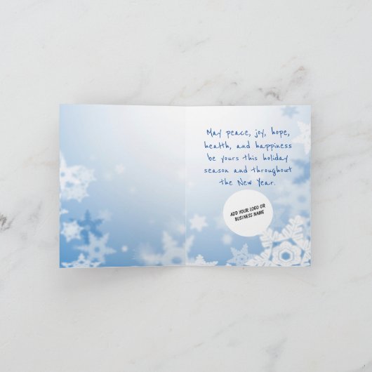 Snowman Snowflake Scene von Ryan Holiday Card (Innenseite)