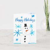 Snowman Snowflake Scene von Ryan Holiday Card (Vorderseite)