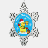 Snowman Snowflake Softball Weihnachtsschmuck Schneeflocken Zinn-Ornament (Rechts)