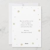 Snowman Snowflake Wasserfarbe Frohe Weihnachten (Rückseite)