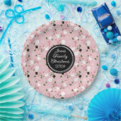 Snowman Snowflake Weihnachtsfeiertag Personalisier Pappteller (Party)