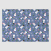 Snowman Snowflake Winter Holiday Tissue Paper Seidenpapier (Vorderseite)