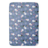 Snowman Snowflake Winterurlaub Bathmat Badematte (Vorderseite Vertikal)