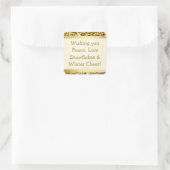 Snowman Snowflake Winterweihnachtszitat Sticker (Tasche)