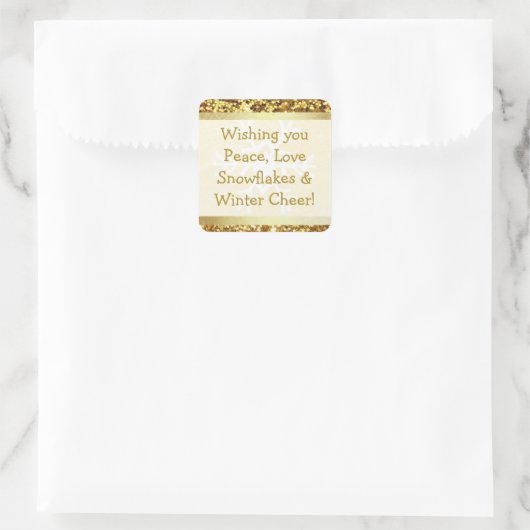 Snowman Snowflake Winterweihnachtszitat Sticker (Tasche)