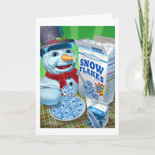 Snowman_snowflakes Feiertagskarte (Vorderseite)