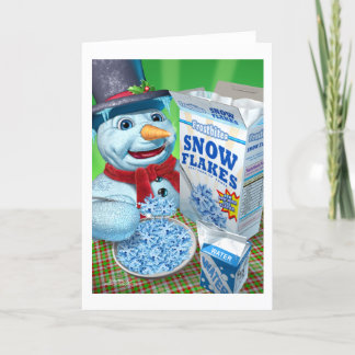 Snowman_snowflakes Feiertagskarte