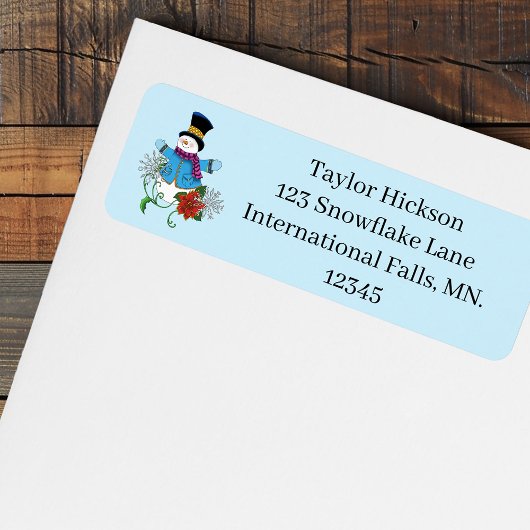 Snowman Snowflakes Poinsettia