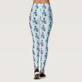 Snowman Snowflakes Poinsettia Leggings (Rückseite)