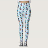 Snowman Snowflakes Poinsettia Leggings (Vorderseite)