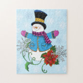 Snowman Snowflakes Poinsettia Puzzle (Vertikal)