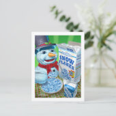 Snowman_snowflakes Postkarte (Stehend Vorderseite)