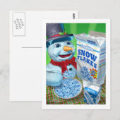 Snowman_snowflakes Postkarte (Vorne/Hinten)