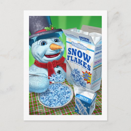 Snowman_snowflakes Postkarte (Vorderseite)