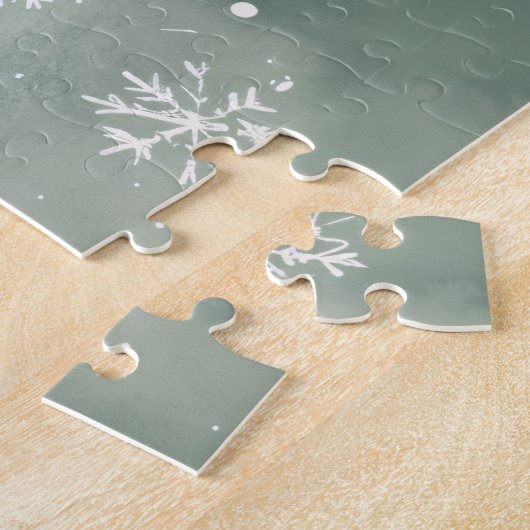 Snowman Snowflakes Spruce Sprigs Puzzle (Seite)
