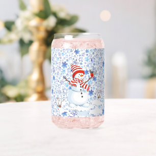 Snowman Snowflakes Weihnachtsnamen Dosenglas