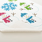 Snowman Snowflakes Winterische Wohngestaltung Nied Sherpadecke (3/4)