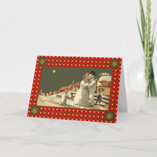 Snowman, Snowgirl Holiday Card Feiertagskarte