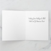 Snowman Snowomen Face Happy Holidays Falted Card Karte (Innenseite)