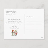 Snowman Snowy Forest Frohe Weihnachten (Rückseite)