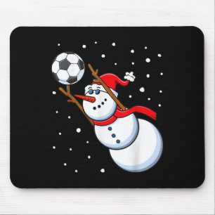 Snowman Soccer Goalie Weihnachtsmannmütze Männer W Mousepad
