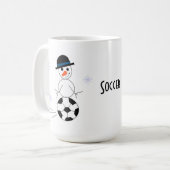 Snowman Soccer Player Kaffeetasse (Vorderseite Links)