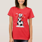 Snowman Soccer T - Shirt Funny Christmas Geschenk (Vorderseite)