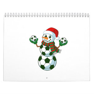 Snowman Soccer Weihnachten Sport Liebhaber Kalender