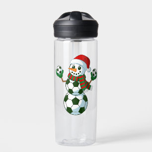 Snowman Soccer Weihnachten Sport Liebhaber Trinkflasche