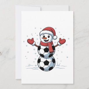 Snowman Soccer Weihnachten Weihnachtsmann Baseball Einladung